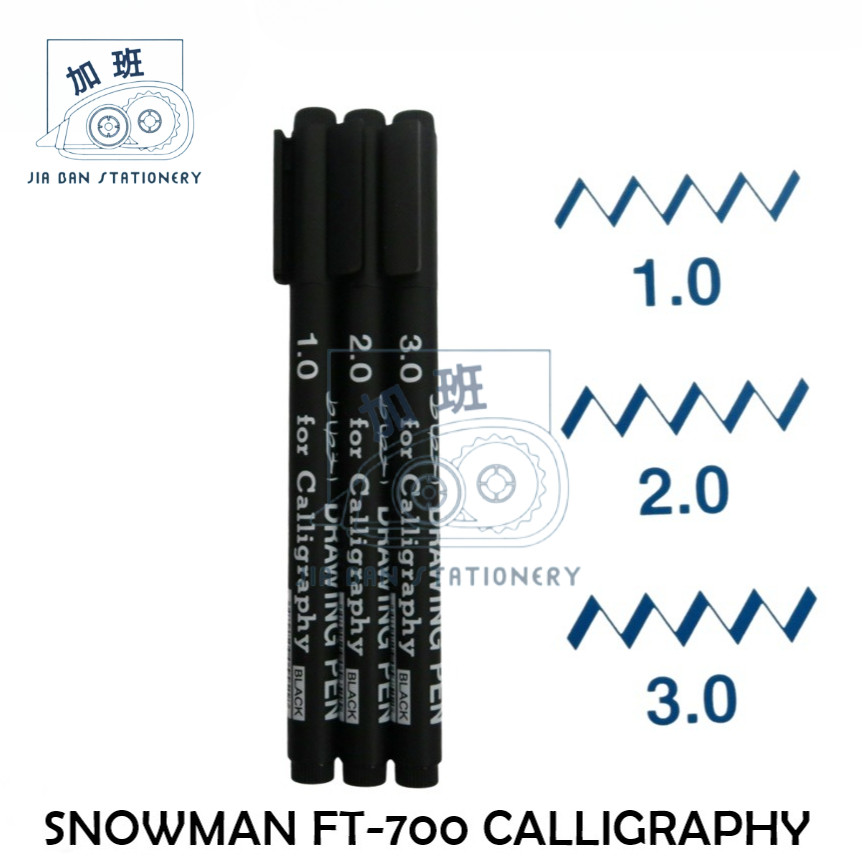 

Snowman Calligraphy Pen Snowman 700 Drawing Pen FT 700 Pen Kaligrafi Ukuran 1.0/2.0/3.0 Hitam | JBS