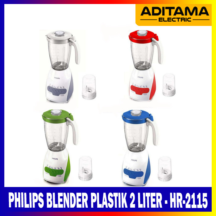 PHILIPS BLENDER PLASTIK HR-2115 HR2115/ PHILIPS BLENDER PLASTIK 2 LITER HR 2115 GARANSI 2 TAHUN