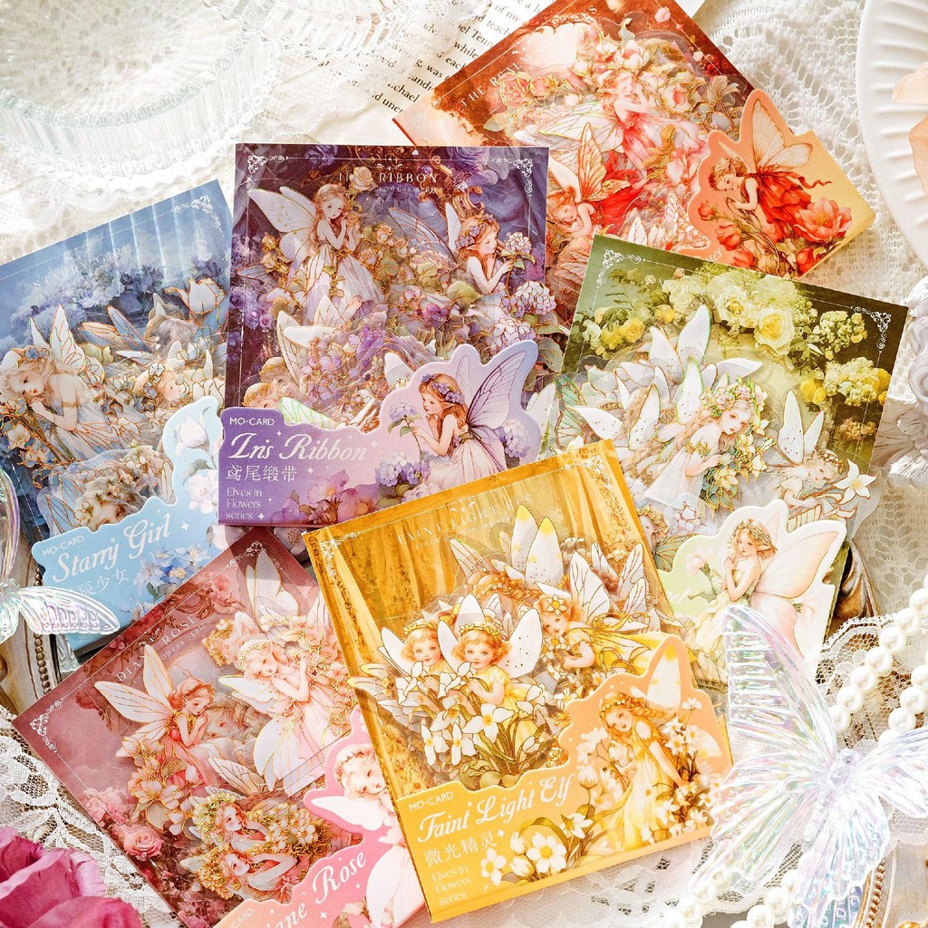 

30pcs/1lot Kawaii Stationery Stickers genie in the flower world Junk Journaling Mobile Scrapbooking for stickers Scrapbook