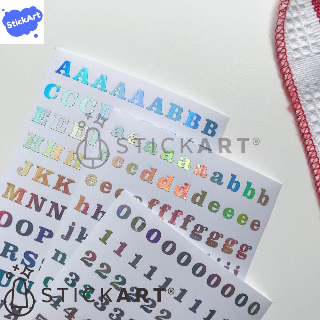 

[STICKART] Hologram Alphabet Sticker/ Stiker Huruf Hologram BAHAN DAN KWALITAS PREMIUM