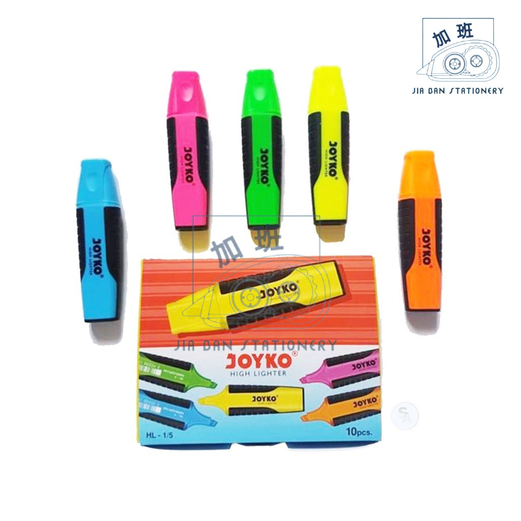 

Stabilo Joyko 5 Warna Neon Highlighter Textliner Joyko HL-1/5 | JBS