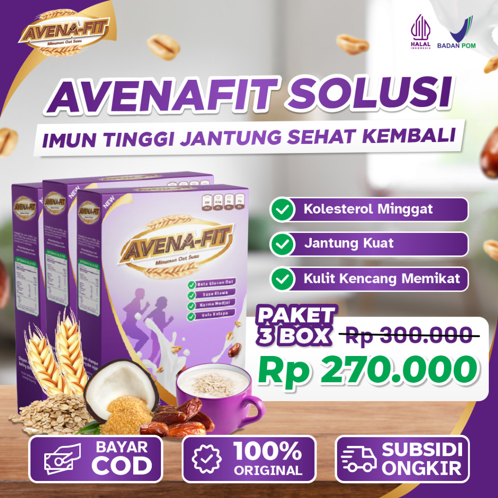 

5.5 BIG SALE!! AVENAFIT HEMAT 3 BOX Sereal Oat Original Ampuh Menurunkan Kolesterol dan Menguatkan Jantung Atasi Diabetes Gula Darah Tinggi Hingga Jaga Imun Tubuh