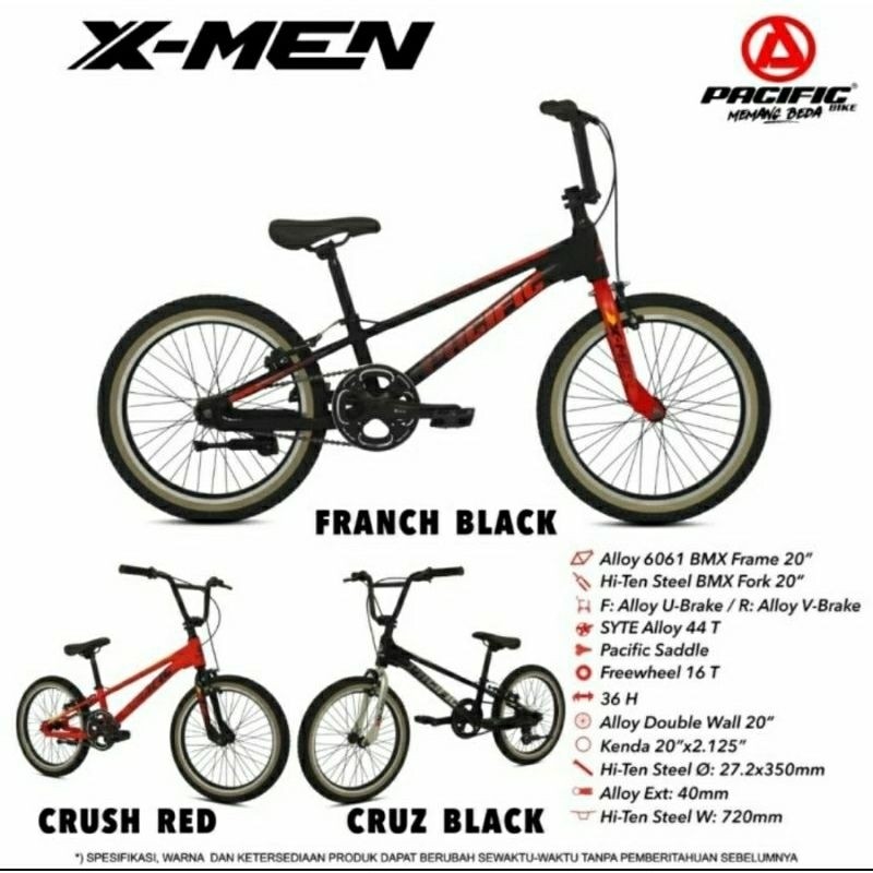 Sepeda Anak BMX Pacific X Men 20inch Original New Model