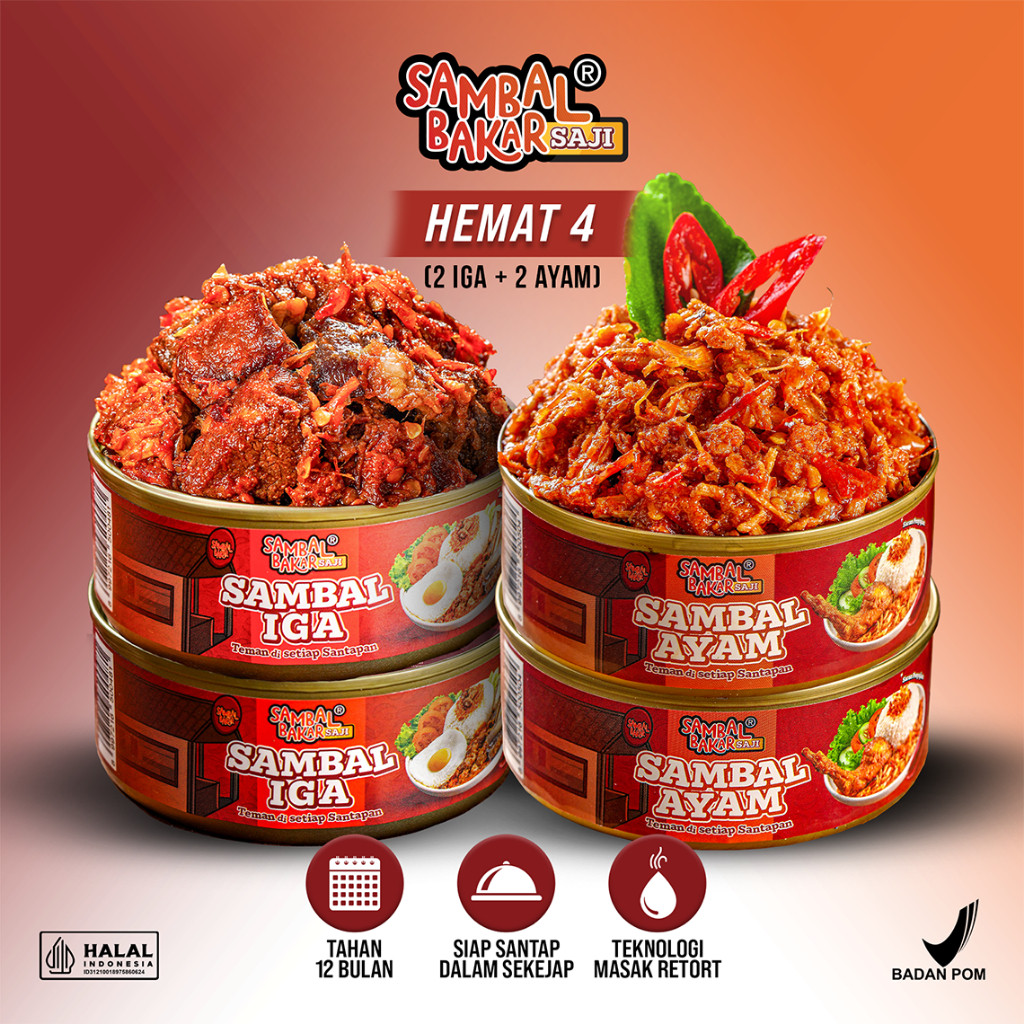 

NEW Hemat 4 - Sambal Bakar Saji - Sambal Bakar Indonesia PREMIUM