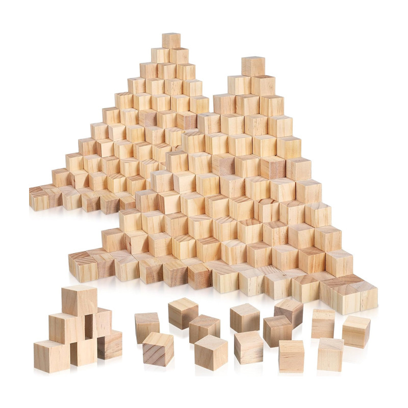 

1-5cm Wooden Cubes, Natural Unfinished Blank Wood Square Blocks for Painting, Puzzle Making, Decorating, Crafts and DIY Projects