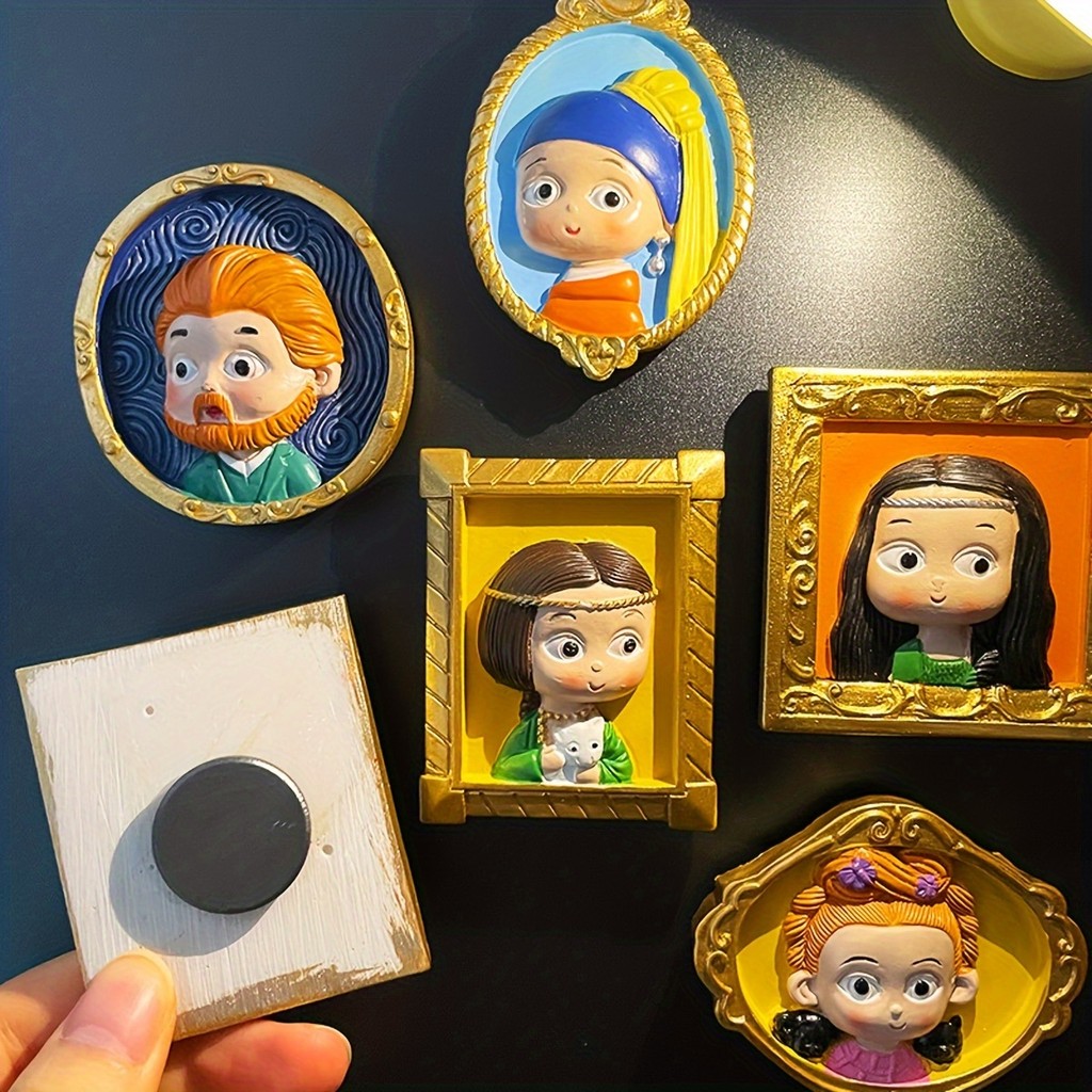 

Resin Refrigerator Sticker, 3D Cartoon Magnetic Refrigerator Sticker, Handmade refrigerator magnets, Perfect for art enthusiasts