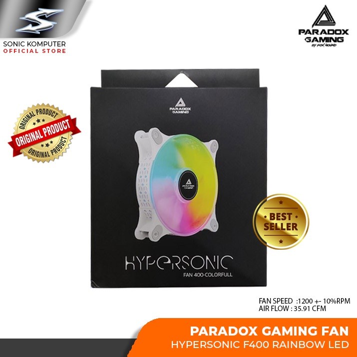 Fan Case Paradox Gaming Hypersonic F400 Black White Pink Kipas Casing Komputer PCCO