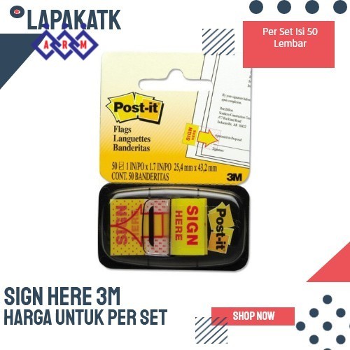 

Sticky Note 3M SIGN HERE / SIGN HERE 3M 680-9 ++ Best Seller