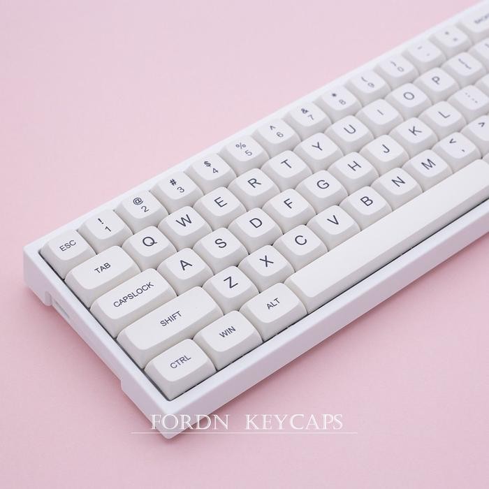 Minimalist White Keycaps XDA profile - Eng-Japan, Canned