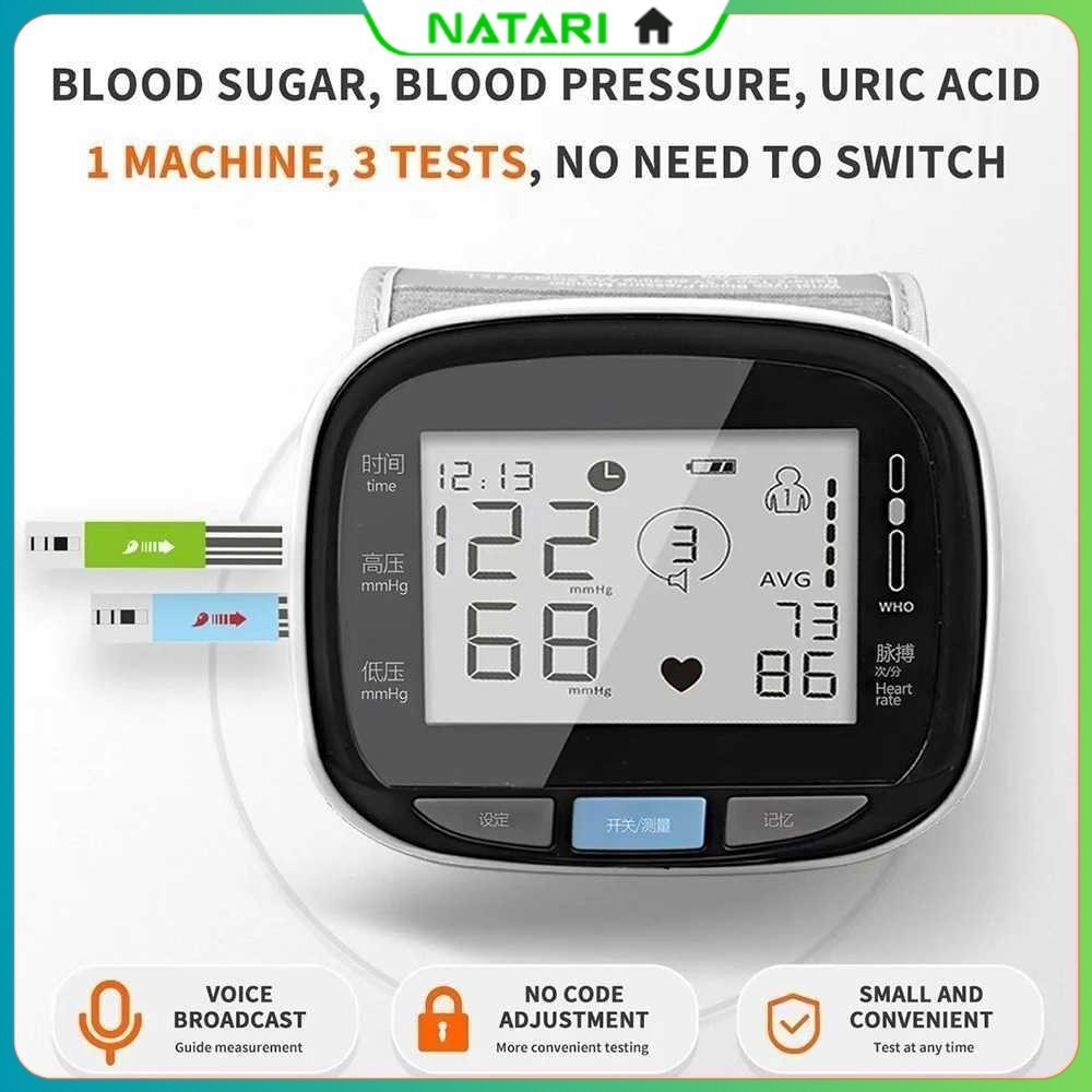 Tensimeter Digital Pengukur Tekanan Darah Gula Darah Asam Urat - LY-31