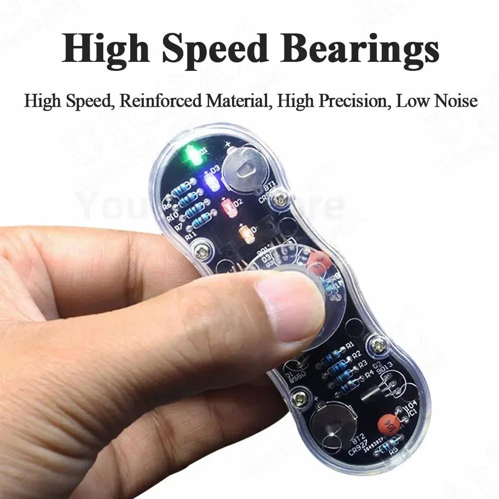

DIY LED Fidget Top Electronic Kit Soldering Project Practice Solder Assembly DIY Electronic Kit Component Colour Light
