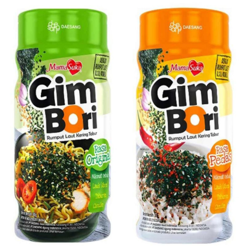 

MAMASUKA - GIM BORI TABUR 25 GR - Mama Suka Bubuk Rumput Laut Nori Kering Panggang / Seaweed Powder - Original Spicy Bulgogi Extra Pedas Max