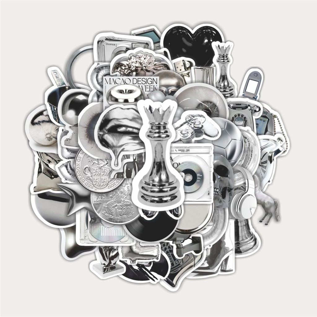 

Sticker Pack Stiker INS Silver | Sticker TUMBLR | Stiker LAPTOP KOPER HELM