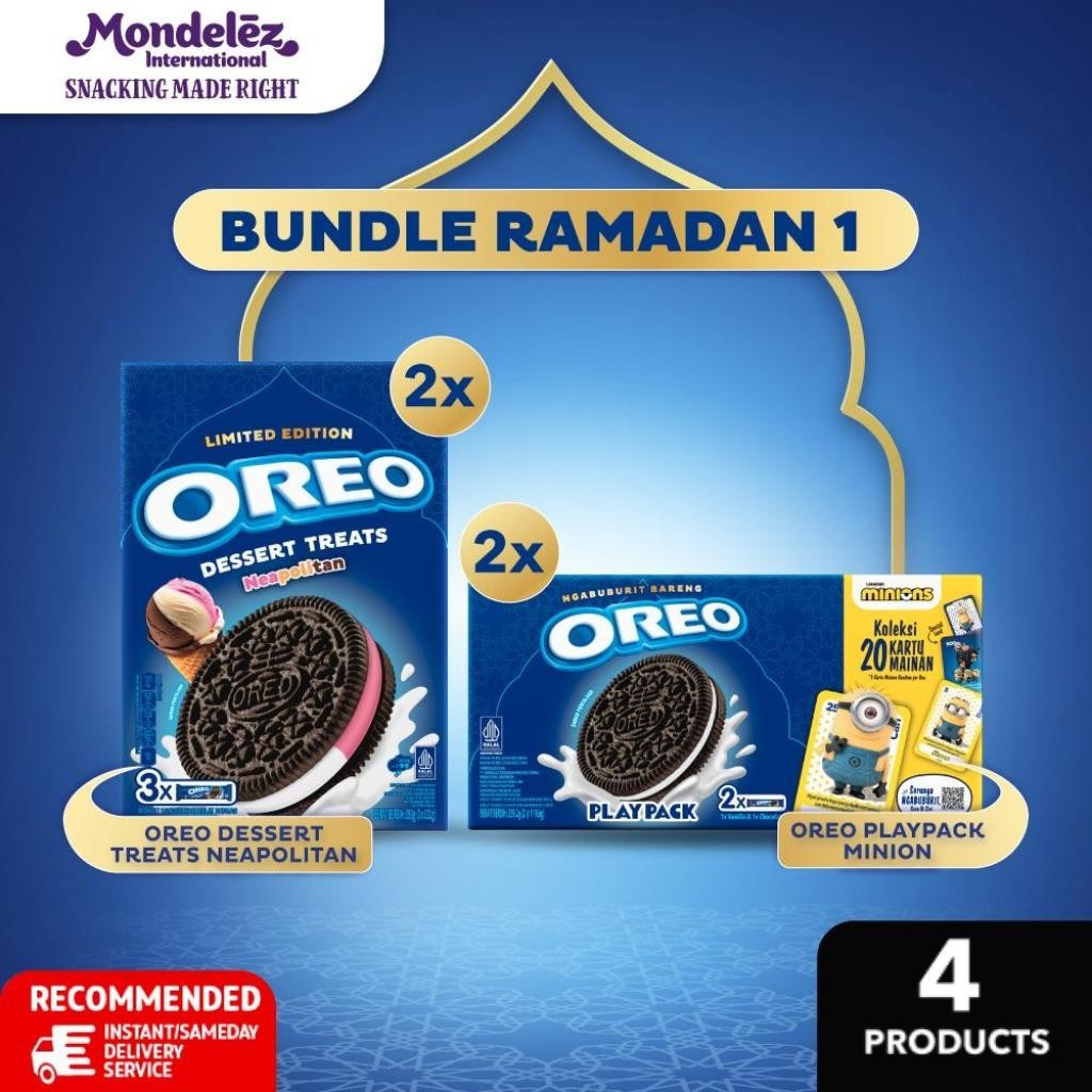 

[Bundle Ramadan] 2pc Oreo Playpack Minion + 2pc Oreo Dessert Treats Neapolitan