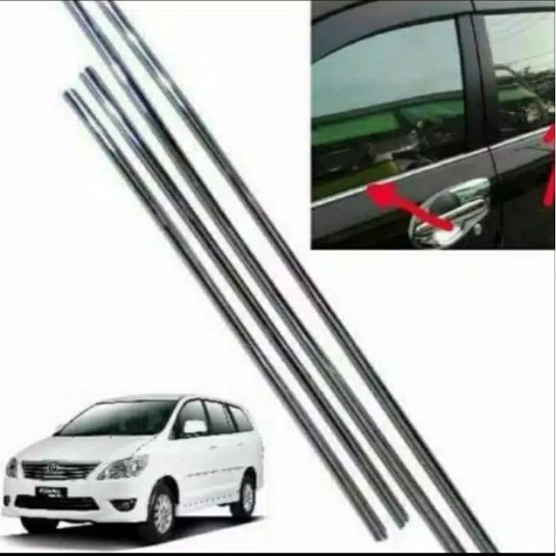 Lis Kaca Samping Mobil Inova 2005-2015 - LIST CHROME KACA MOBIL INNOVA LAMA - VARIASI MOBIL INNOVA