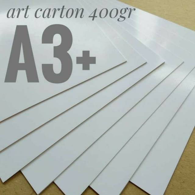 

( 50 Lembar ) Kertas Art Carton 400 Gsm / Karton Glossy Uk A3+ / 32cm X 48.3cm