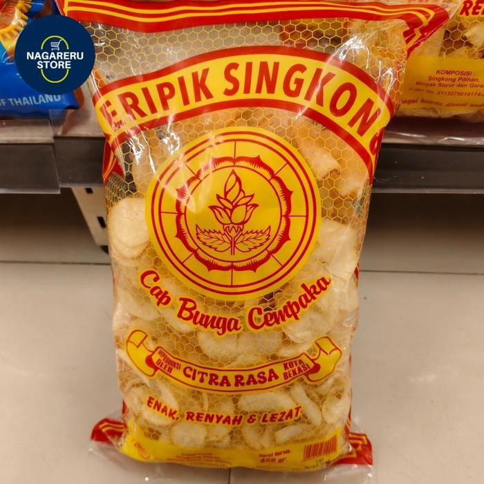 

Keripik singkong cap bunga cempaka enak, renyah dan lezat 450gr