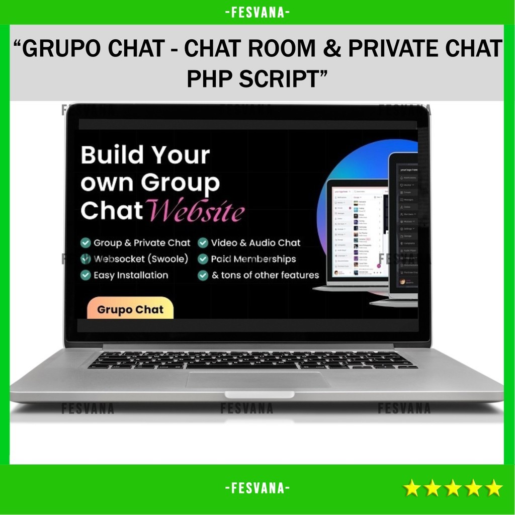 SOURCE CODE APLIKASI WEB GRUPO CHAT - CHAT ROOM & PRIVATE CHAT PHP SCRIPT D288 FESVANA