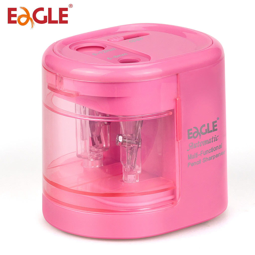

Eagle Electric Pencil Sharpener, Battery or USB Operated, Dual Holes, Dual Blades, Portable, Office,School Supplies Stationery
