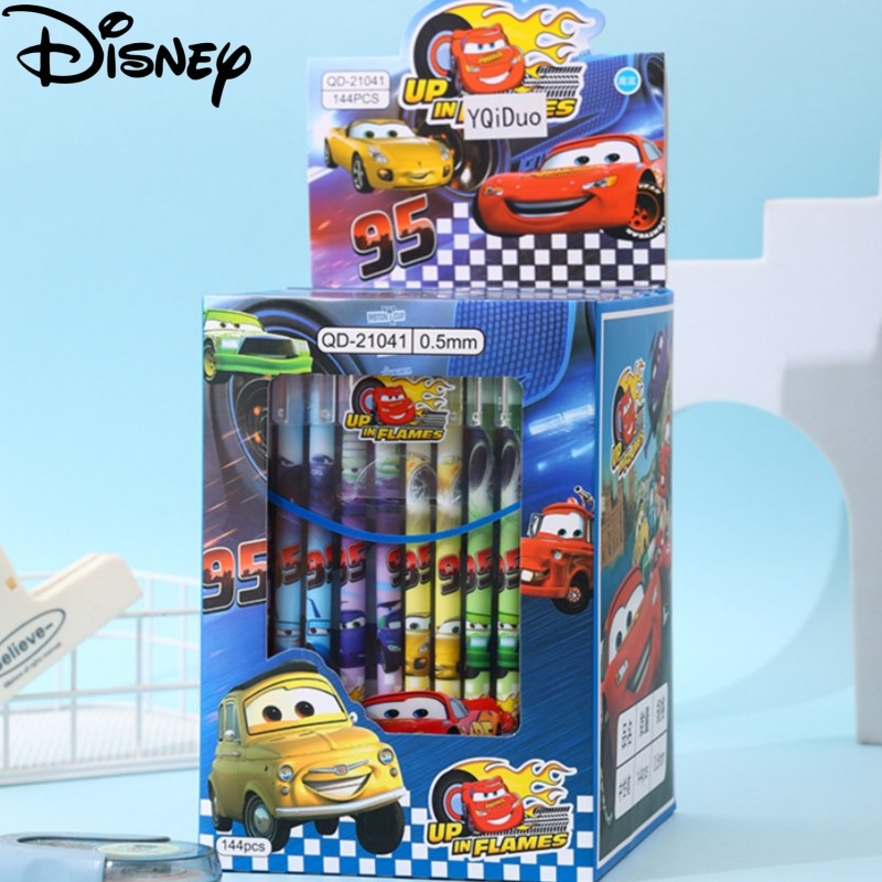 

12/144pcs Cartoon Disney Mcqueen Gel Pen Kawaii Student Writing Tools 0.5mm Cute Signature Press Pen Office Supplies Stationery