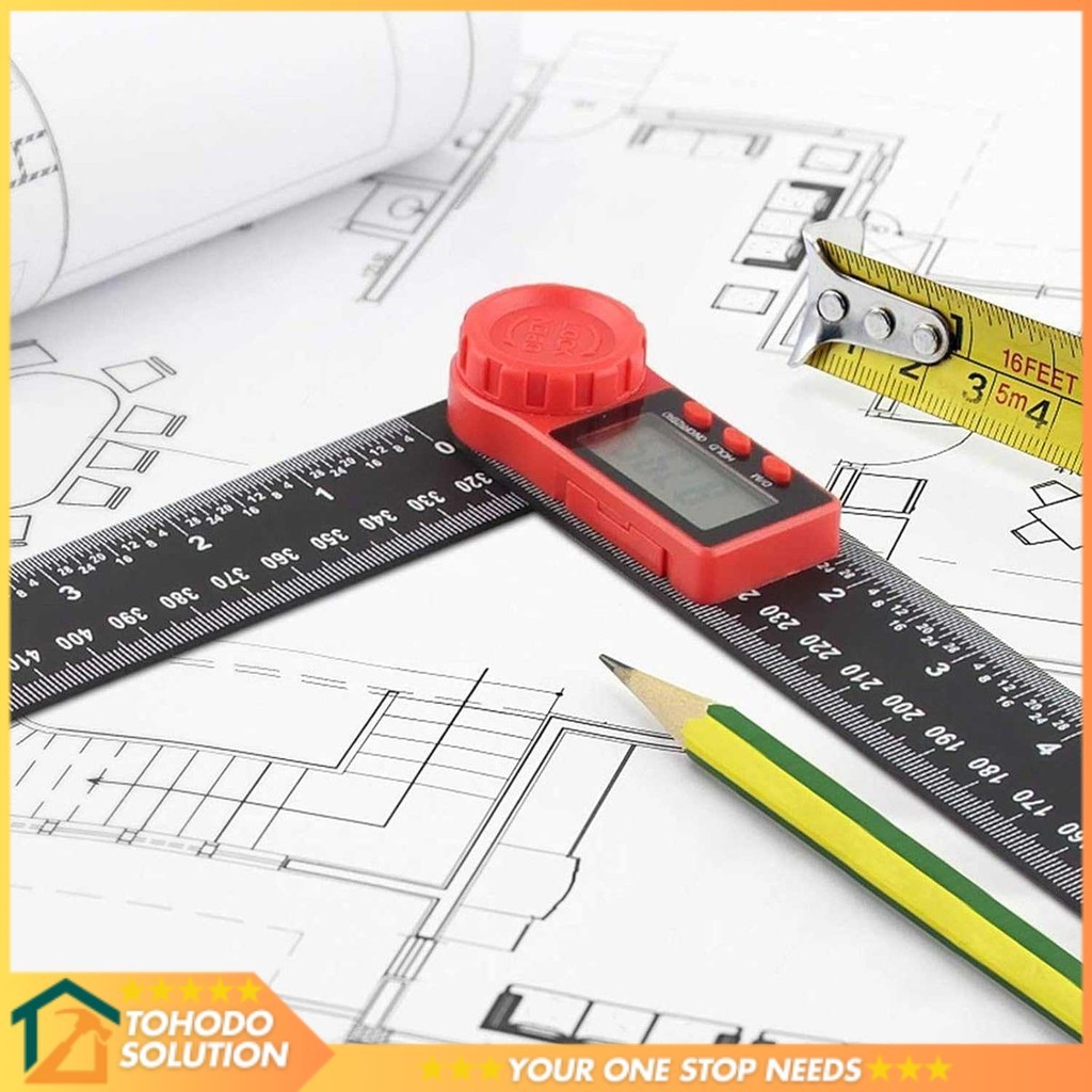 

Penggaris Multifungsi Adjustable Angle Ruler Set 200mm - INU24