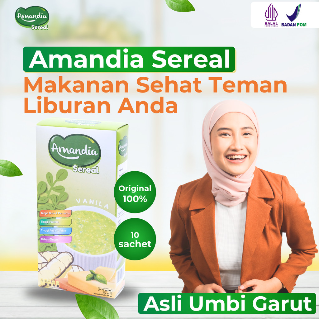 

Amandia Sereal Rasa Original 300g - Gluten Free, Aman Diabetes, Indeks Glikemik Rendah, Halal BPOM
