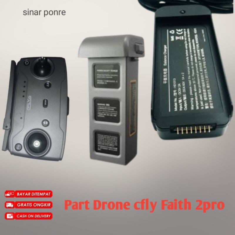 REMOT BATERAI CHARGER DRONE CFLY FAITH 2 PRO COPOTAN SIAP PAKAI TERASA BARU
