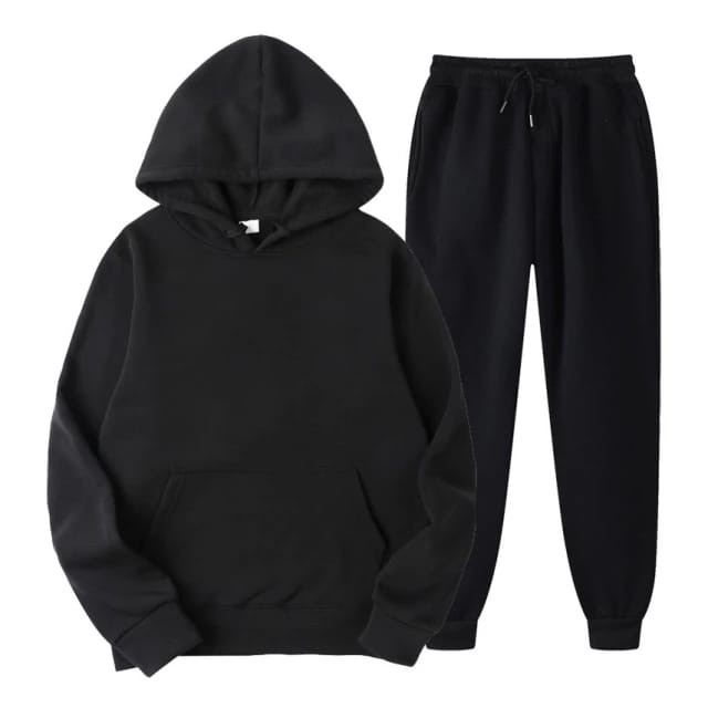 Setelan Sweat Pants & Jumper Hoodie Polos II Set Celana Jogger Panjang & Sweater Hoodie Polos Size M