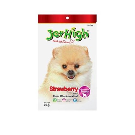

JERHIGH Snack Anjing Makanan Cemilan Treats Treat Doggy Jer High 70 GR - Strawberry