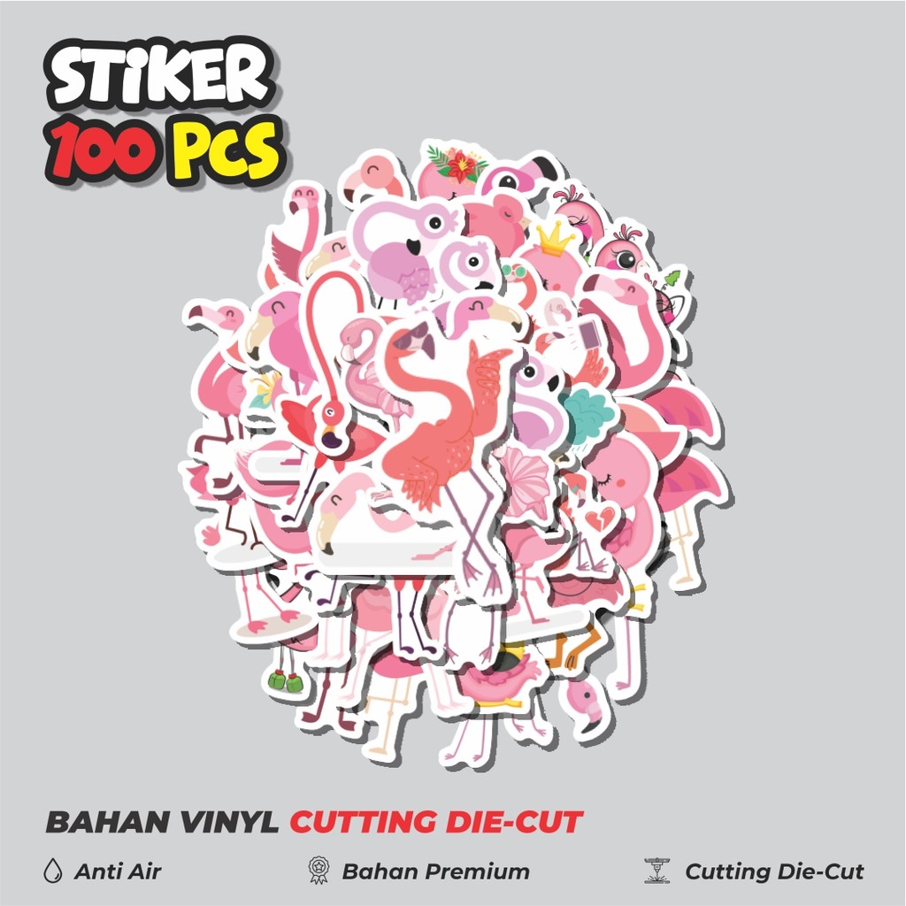

Terbaru! 50 pcs Stiker Hewan Burung Flamingo Dekorasi Lucu Kreatif untuk Notebook, Skateboard, HP
