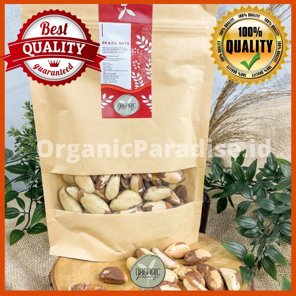 

Brazil Nut 100 gram / Kacang Brazil 100 gram Premium Organic Paradise