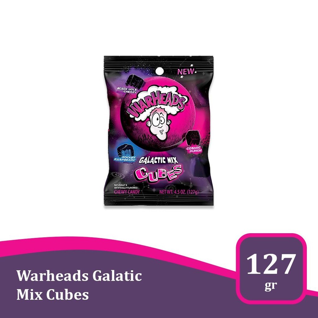 

Warheads Galactic Cubes 3.5 Oz - permen asam kenyal import USA