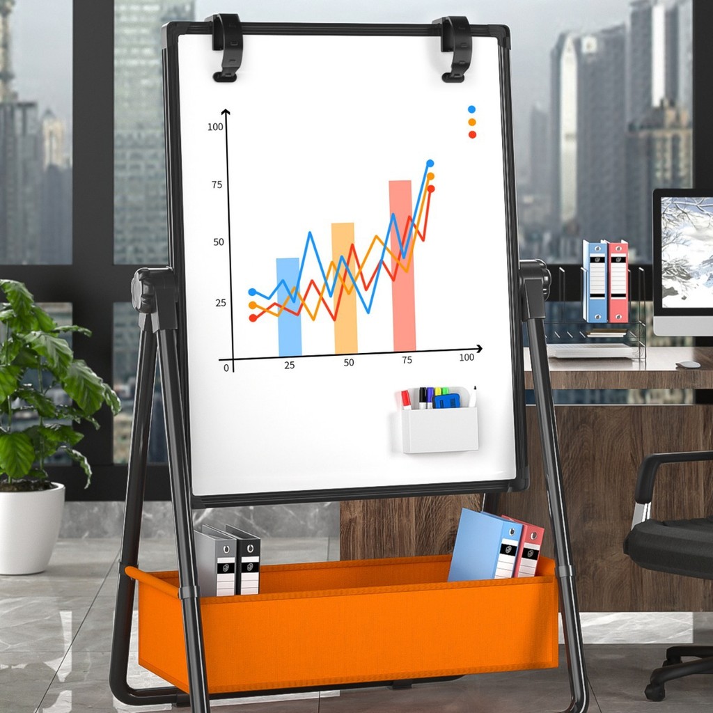 

Whiteboard Writing Board Bracket Double Sided Small Blackboard Household Magnetic Foldable Vertical Whiteboard Teaching
