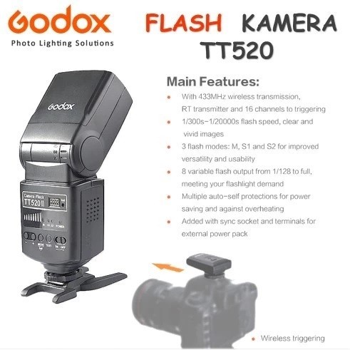 GODOX TT520 II TT520II TT 520 II FLASH KAMERACO