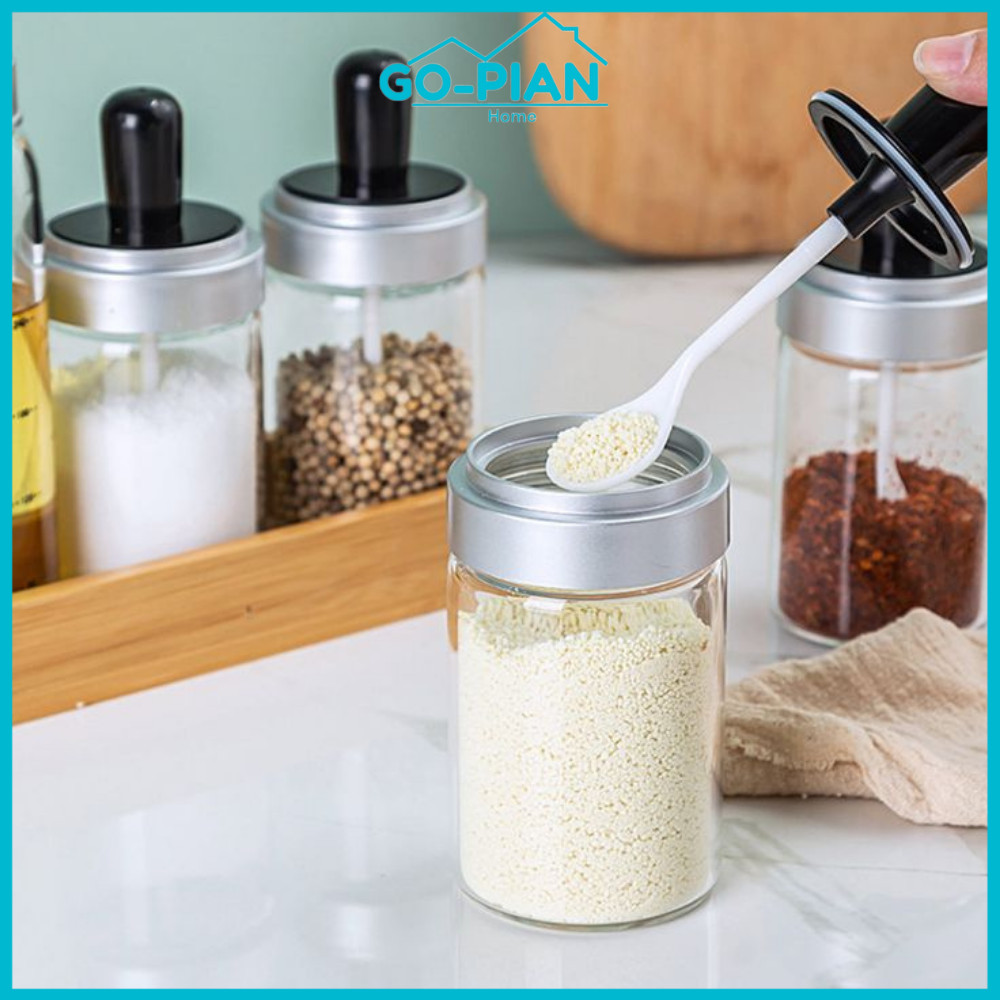 Botol bumbu kaca botol dapur mini toples bumbu dapur tempat bumbu wadah bumbu