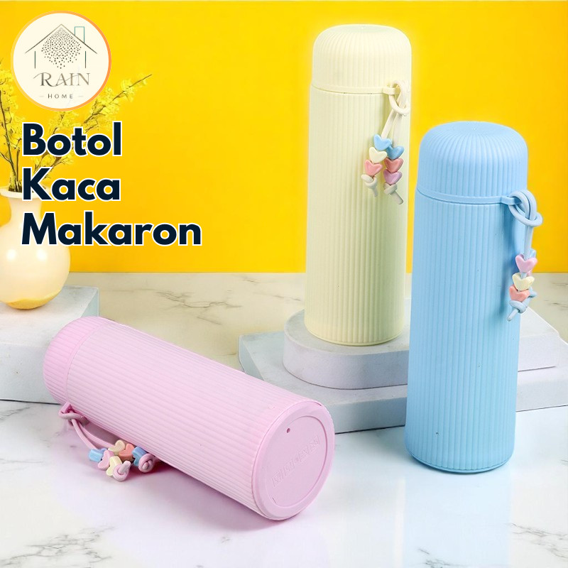 Botol Minum Kaca Macaron Oval Sweet Botol Minum Aesthetic Tumblr Aesthetic Tumblr Kekinian Pakai Box