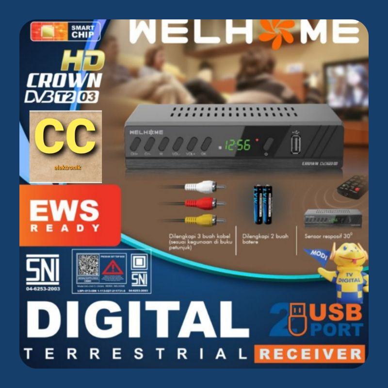 Set Top Box Welhome Set Top Box DVB T2 MSTAR 01 02 03 DVBT2