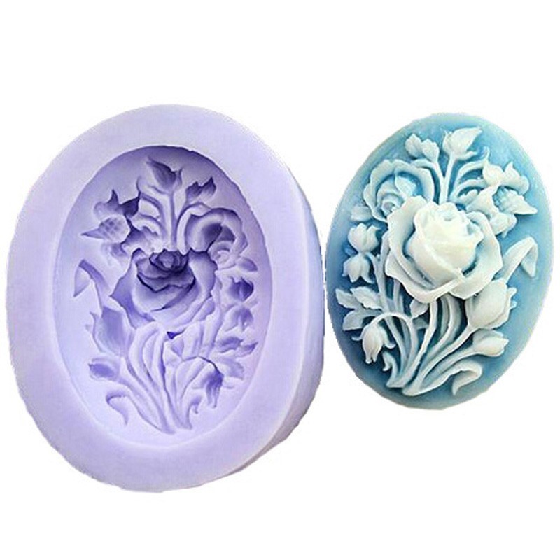 

Peony Flower Shape Soap Silicone Mold Form DIY Fondant Cake Decorating Baking Tools Handmade Sugarcraft Candy Chocolate Molds
