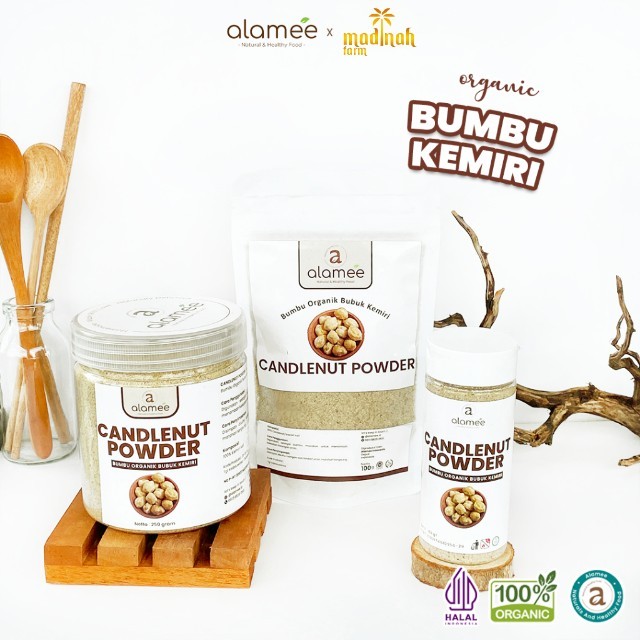 

ALAMEE Kemiri Bubuk Candlenut Powder Bumbu Dapur Organik Masak Murni Asli Tanpa Campuran madinah