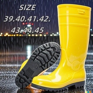 WELSERRSHOP  Sepatu ap Boots Karet Teknik Kerja Kuning Pria Sepatu Bot Panjang Original