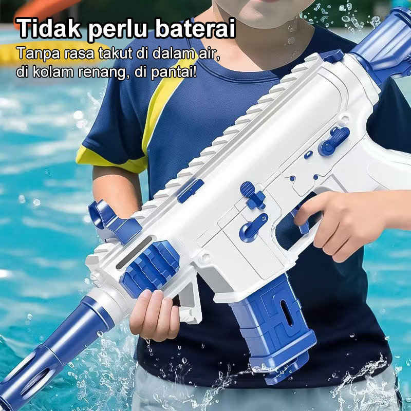 Pistol Air M416 Kapasitas Tinggi, Pistol Semprotan Air Otomatis untuk Anak