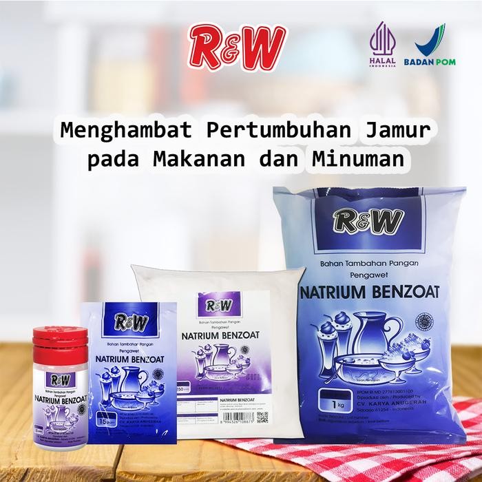 

Mumpung Murah Natrium Benzoat Pengawet Makanan Minuman Rajawali R&W RW 1 kg