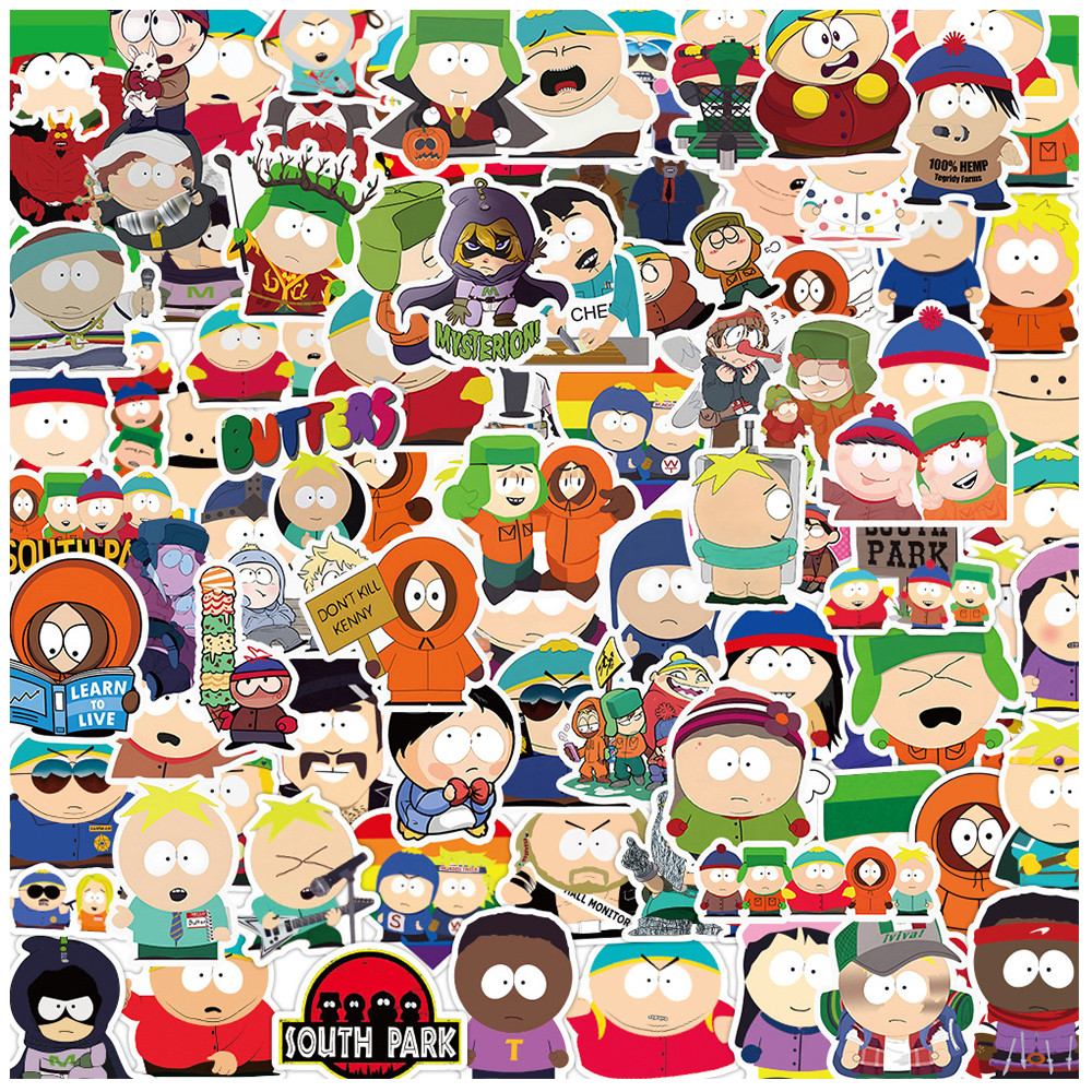 

10/30/50/100pcs Cute Anime Parks In The South Stickers Waterproof Graffiti Skateboard Stationery Car Cool Kids Sticker Toys Gift