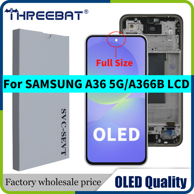 6.7" OLED Full Size Display For Samsung A36 5G A366B A366E A366U A366B/DS A366E/DS LCD Display Touch