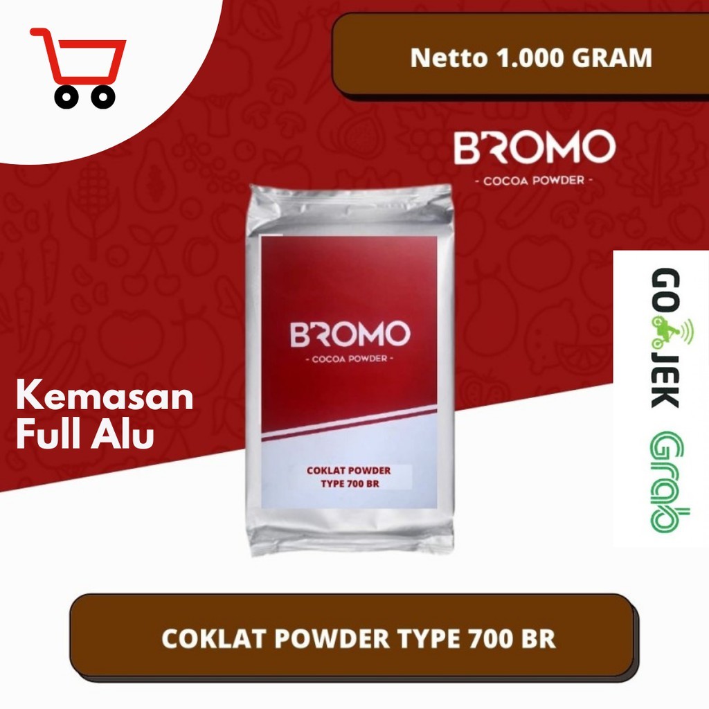 

BROMO Kakao Powder BR 700| Dark Coklat 100% ASLI Cocoa