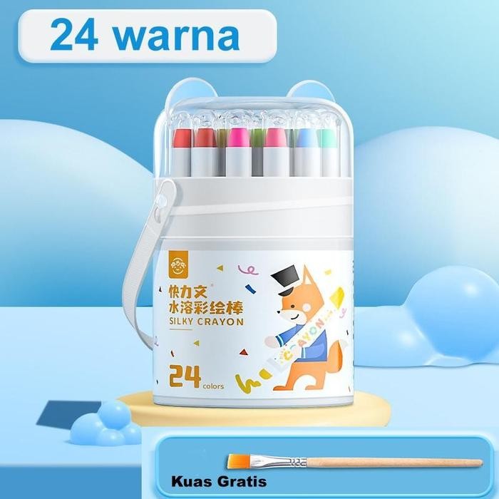 

【M-MT】SALE!!! Crayon Washable Crayon Putar untuk Anak-anak 24/36/48 Warna Tidak Beracun yang Dapat Dicuci Colorful Bucket - 24 Warna