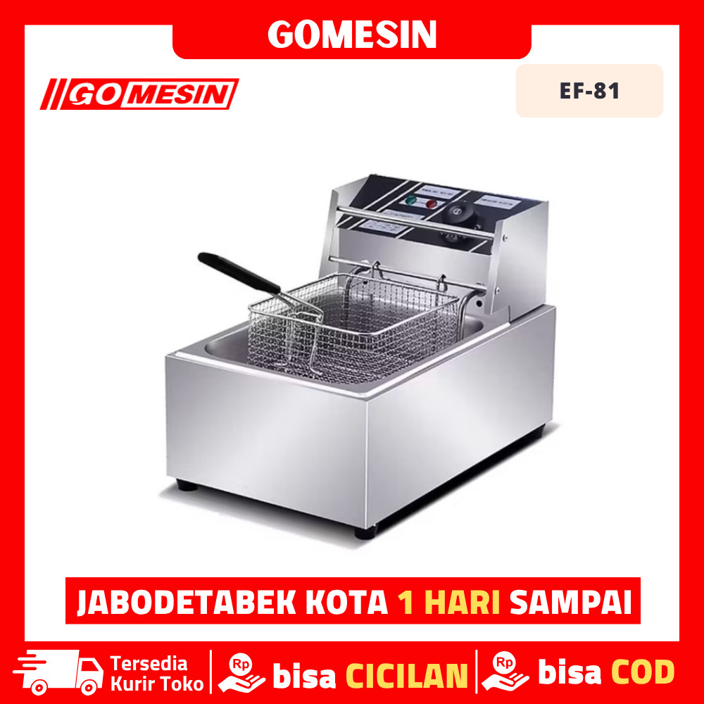 Deep Fryer Listrik Gomesin EF-81 Electric Deep Fryer 1 Tank Garansi Resmi