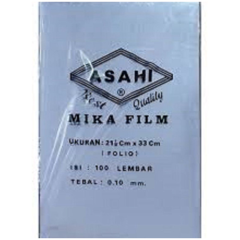 

SUPER MURAH Mika ASAHI Tebal 0.1 Micron A4/ Folio isi 100 Lembar