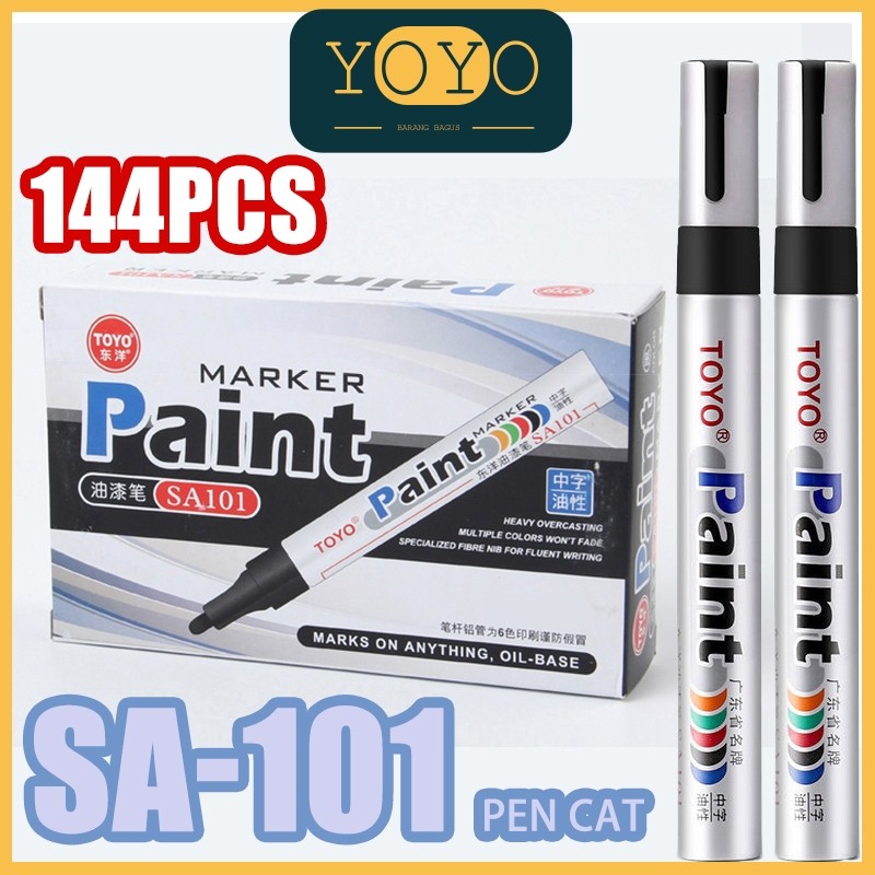 

1 Box /144Pcs Spidol Ban Putih Paint Marker White Not Spidol Toyo new