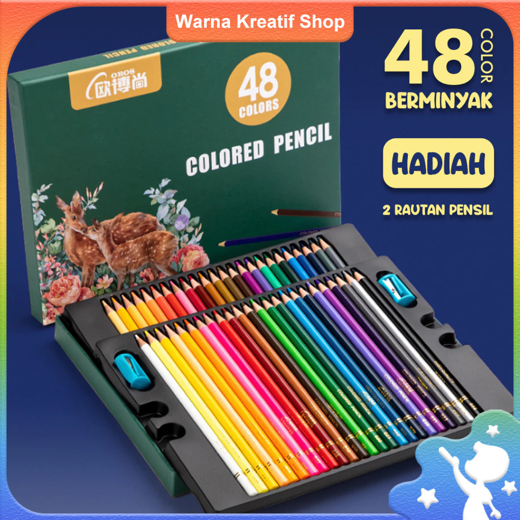 

High Grade Oil Pencil Color Pensil Warna Minyak 48 Warna